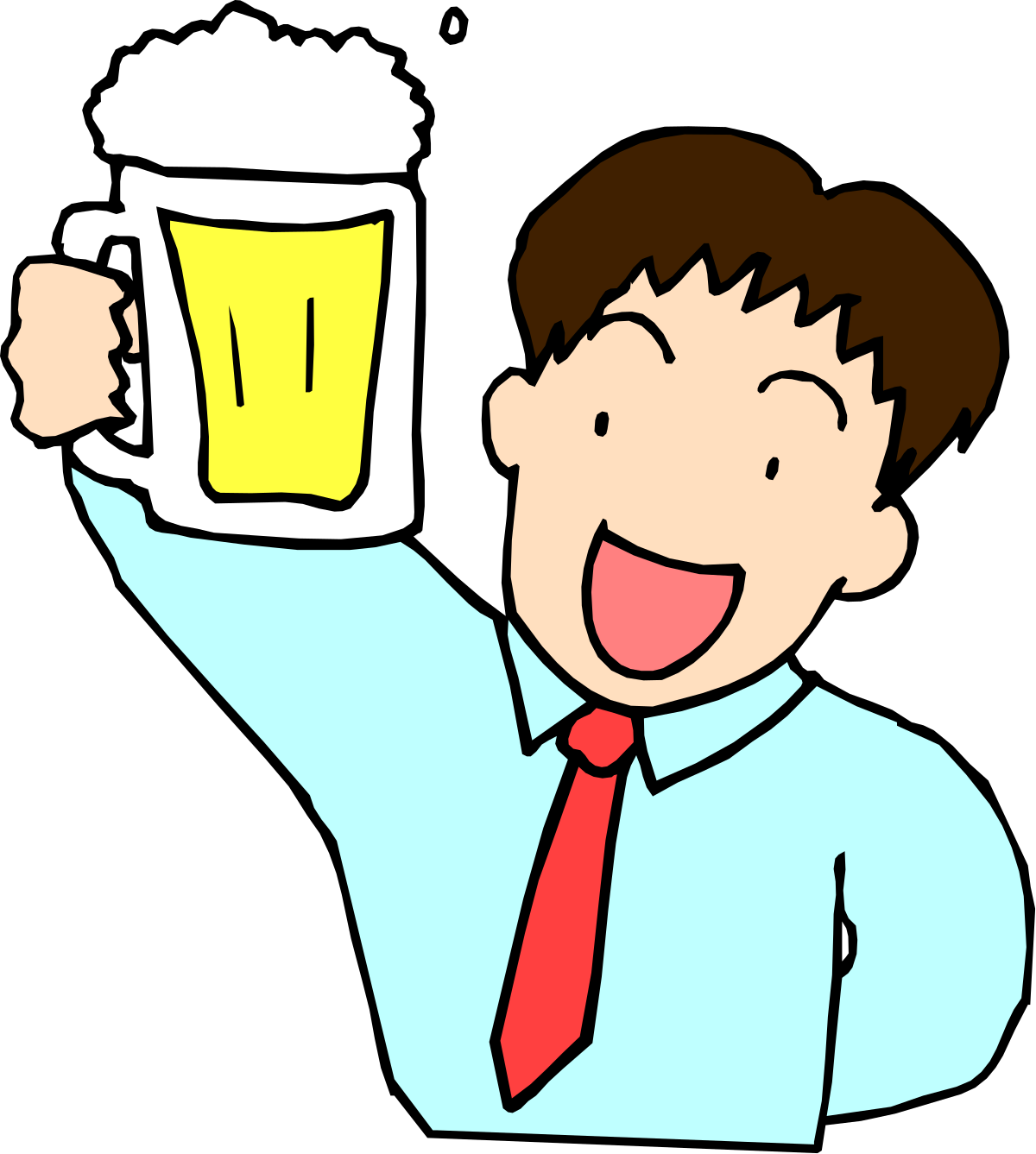Man Holding Beer Mug Clipart - Perfect for Celebrations and Events
