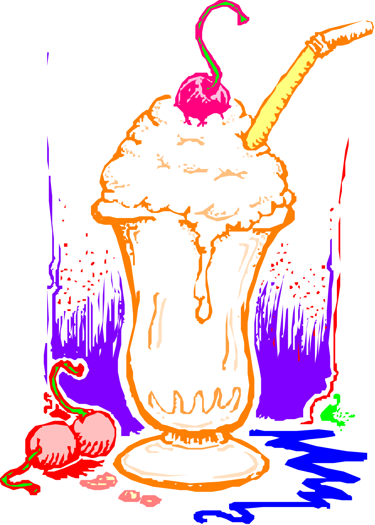a cup of ice cream with a cherry on top clip art png transparent Cup of Ice Cream with Cherry on Top - Delicious Clipart