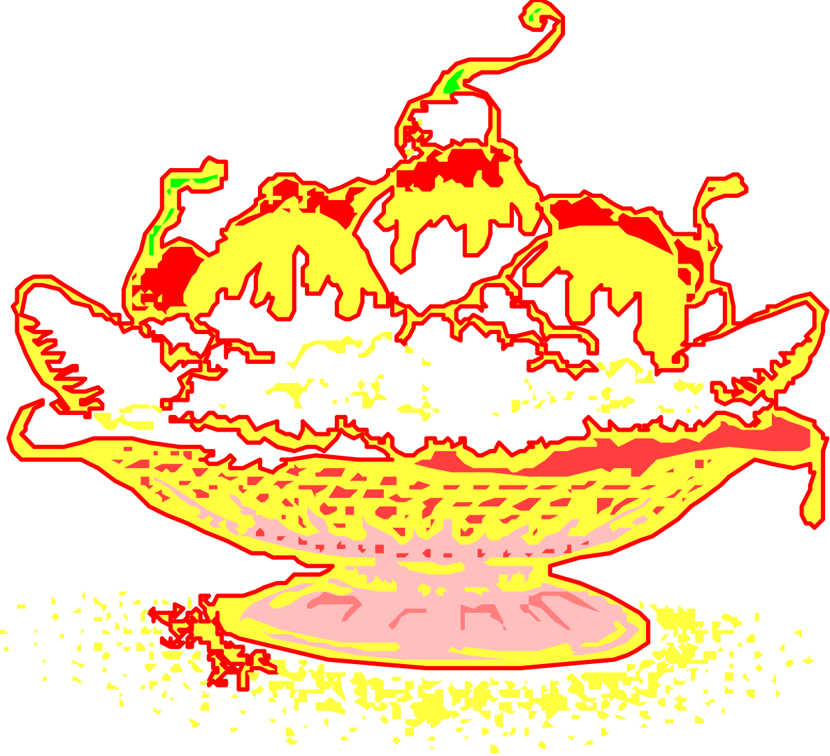 Vibrant Yellow and Red Fire Clipart for Dynamic Designs