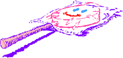Purple and Red Tooth Clipart Design for Dental Projects