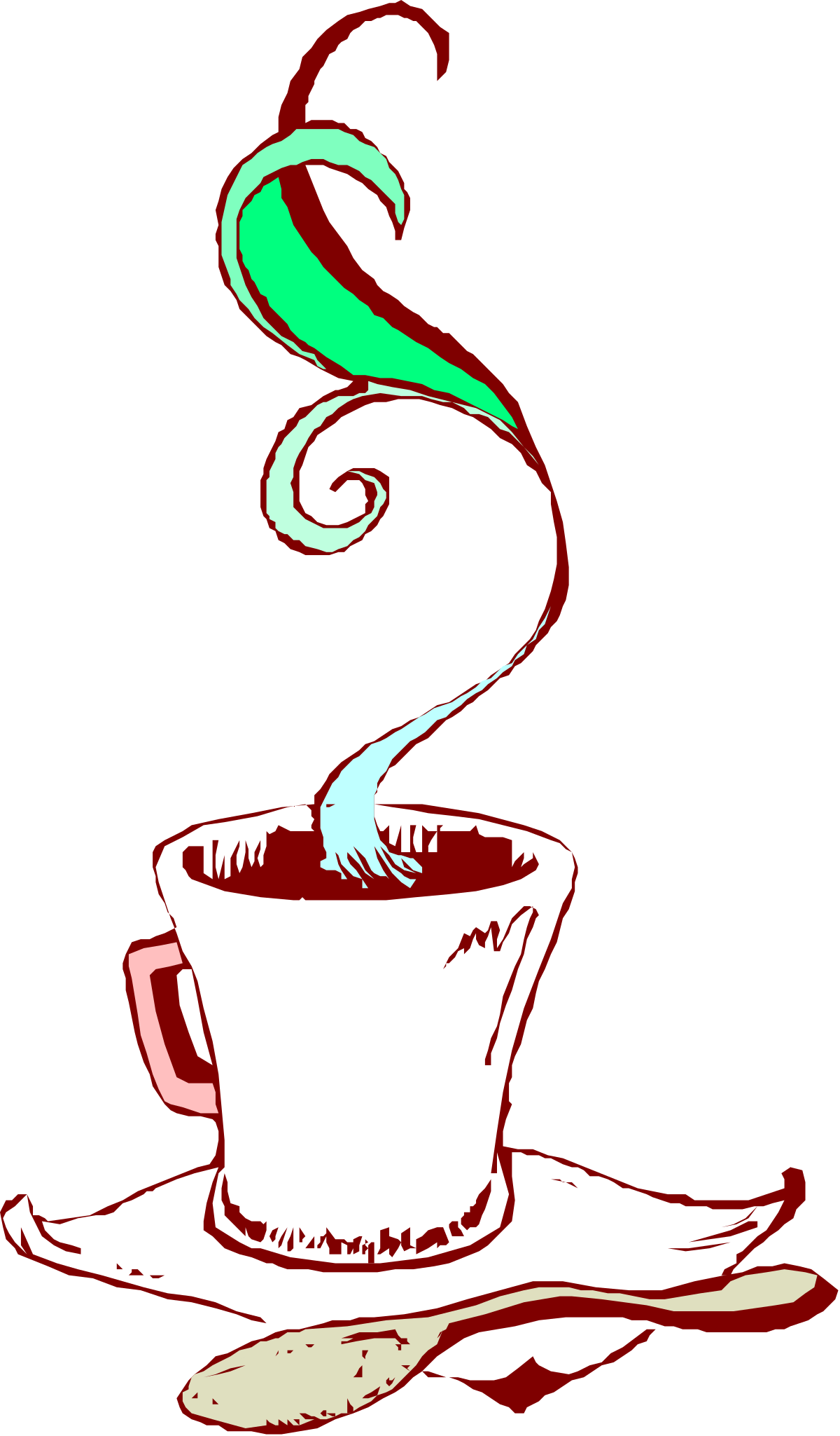 a cup of coffee with a green swirl clip art png transparent Coffee Cup with Green Swirl Clipart – Perfect for Relaxing Moments