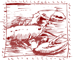 Dog Splashing in Water Clipart - Energetic Canine Fun