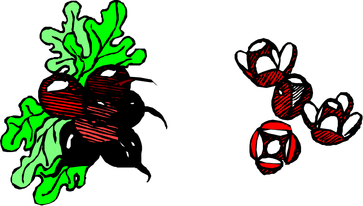 Black Background with Striking Red and Green Design Clipart