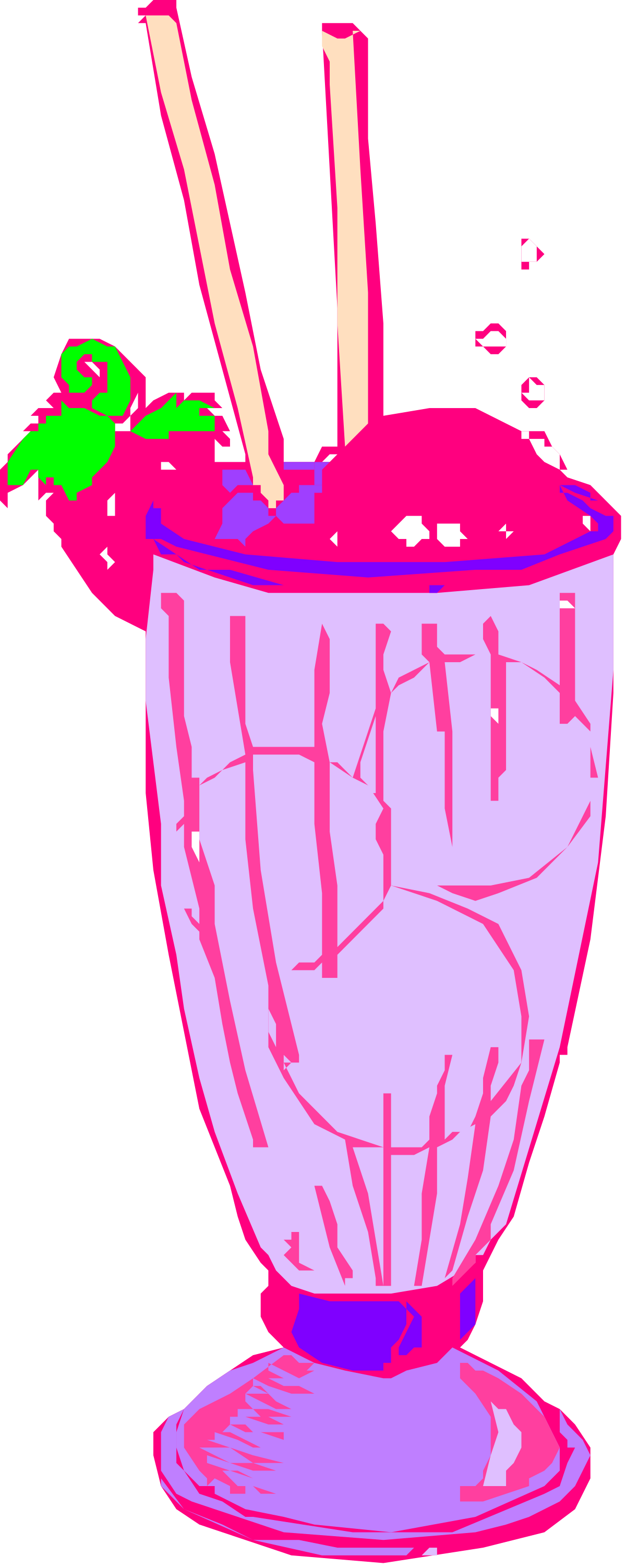 Glass with Straw Clipart: Refreshing Beverage Image