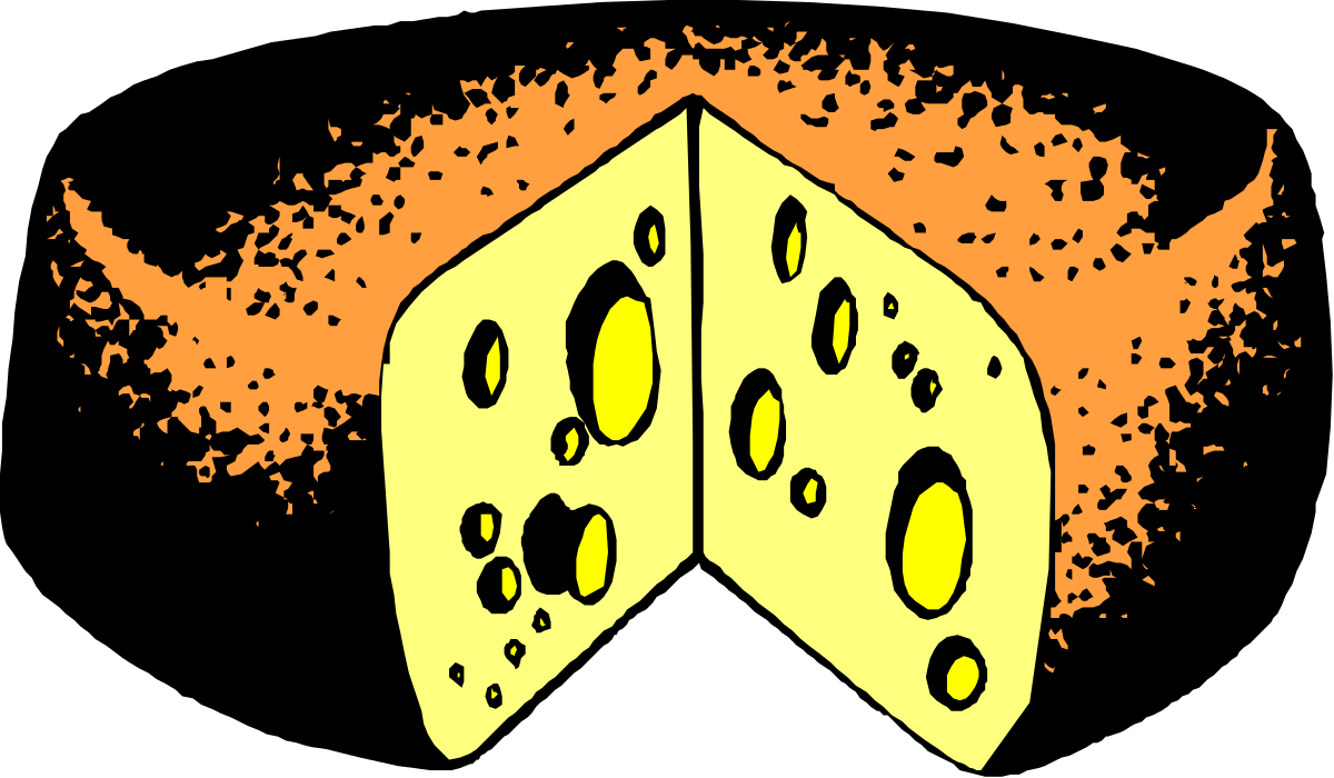 Cheese Clipart: Half-Cut Delicious Dairy Delight