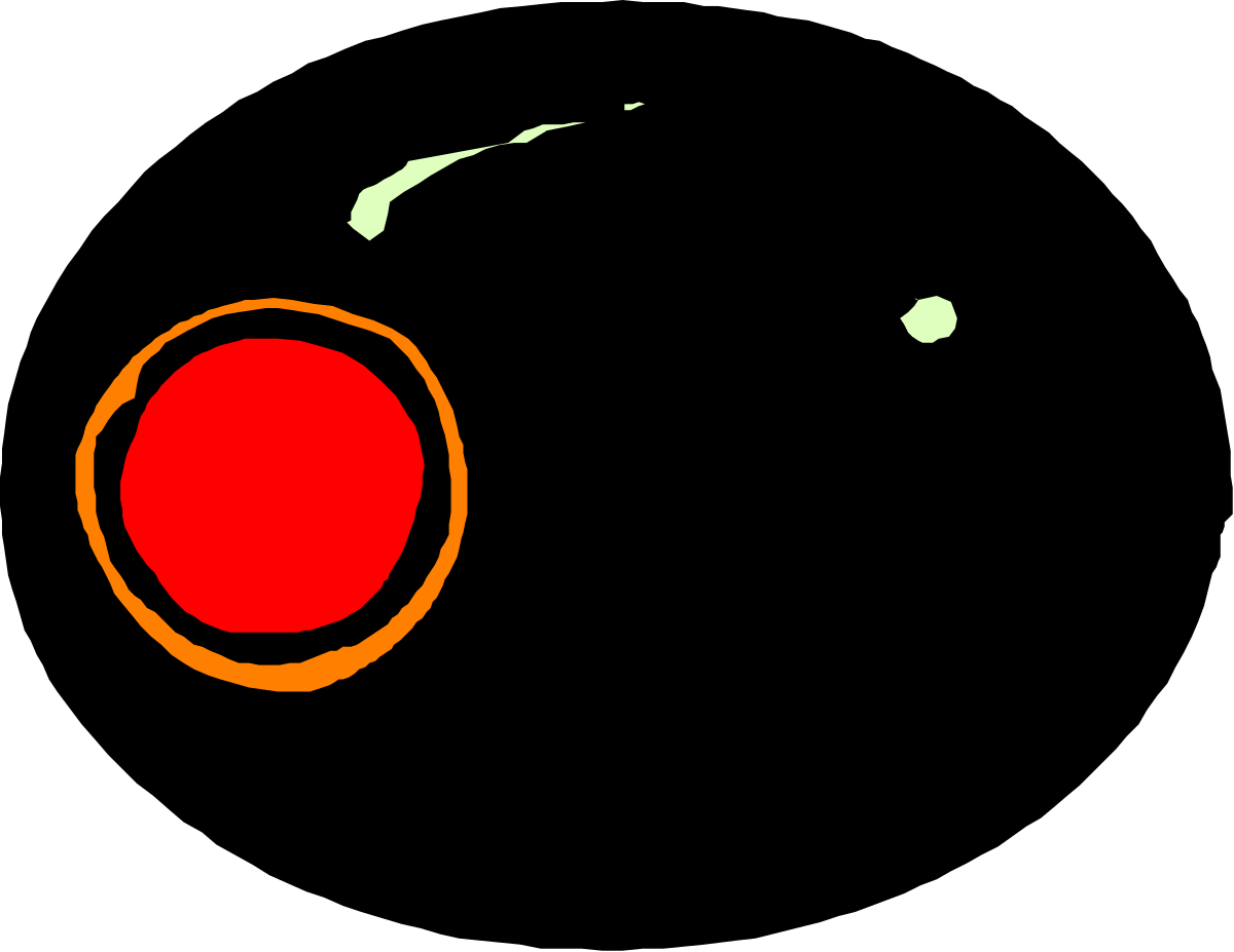 Red Circle with White Dot Clipart - Bold & Eye-Catching Design