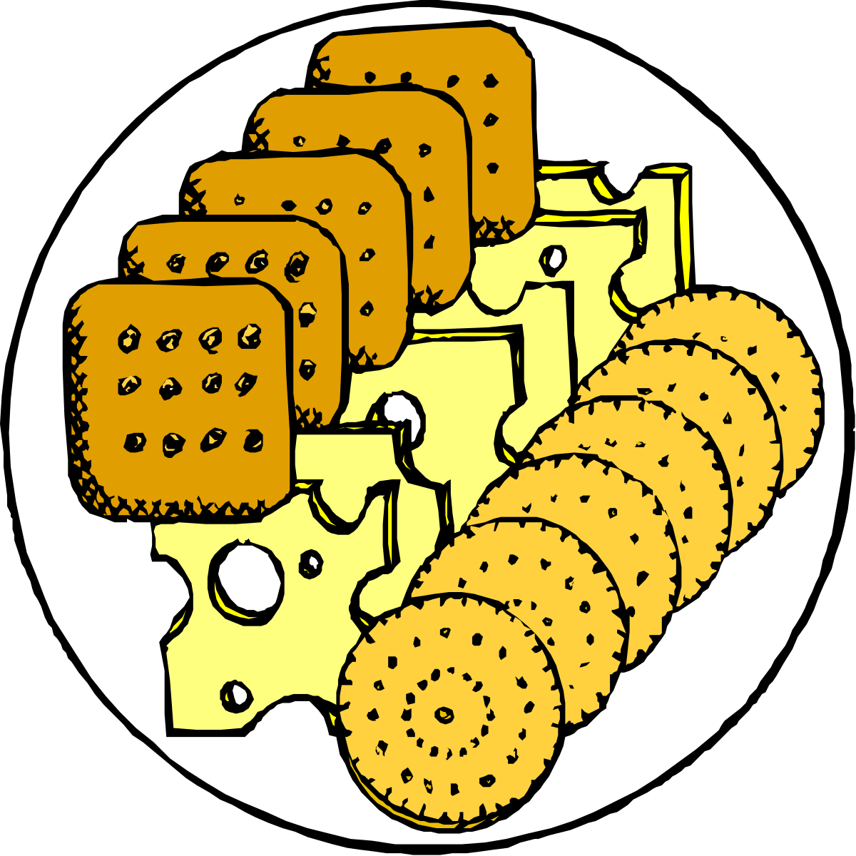 Cheese Plate Delights: Creative Clipart for Food Designs