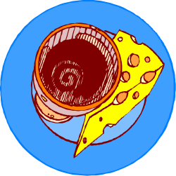 Cheese Delight: Tasty Slice with Another Cheese Piece Clipart