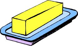 Yellow Block of Butter Clipart for Delicious Recipes