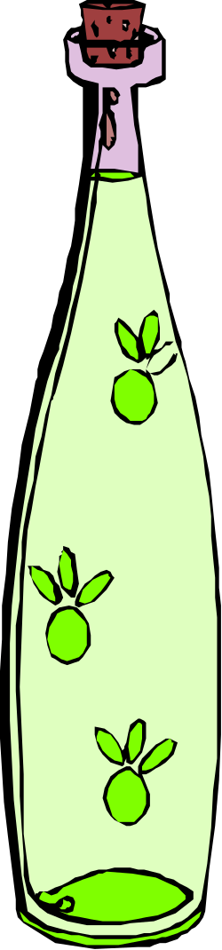 Green Liquid Bottle Clipart - Dynamic and Refreshing Graphics