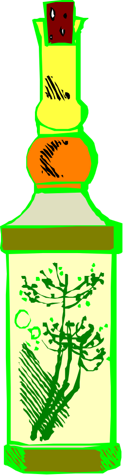 Liquor Bottle Clipart Featuring a Tree Design