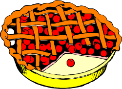 Cherry Pie Clipart: Delicious Slice and Full Dessert