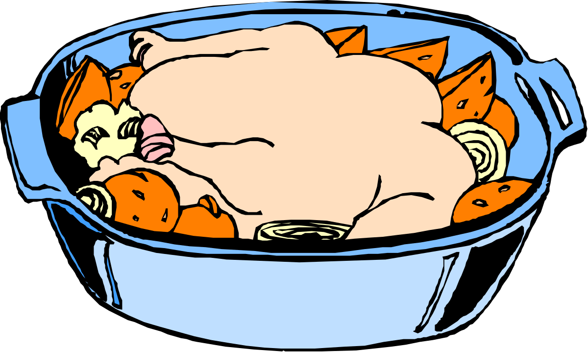 Chicken and Carrots Bowl Clipart - Fresh and Delicious