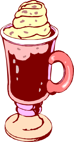 Delicious Hot Chocolate Cup with Whipped Cream Clipart