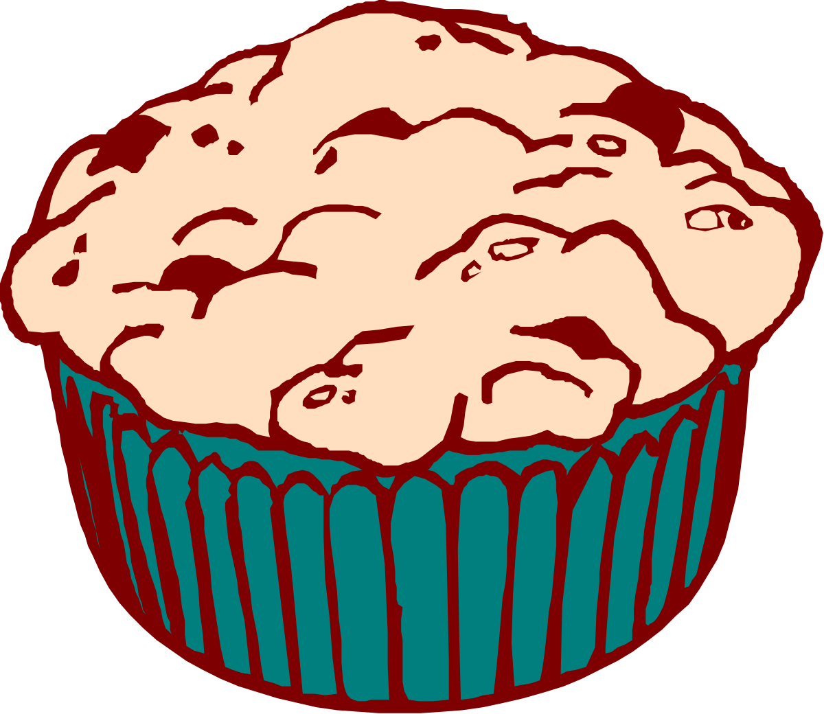 a cupcake with a chocolate topping on top clip art png transparent Delicious Cupcake with Chocolate Topping Clipart