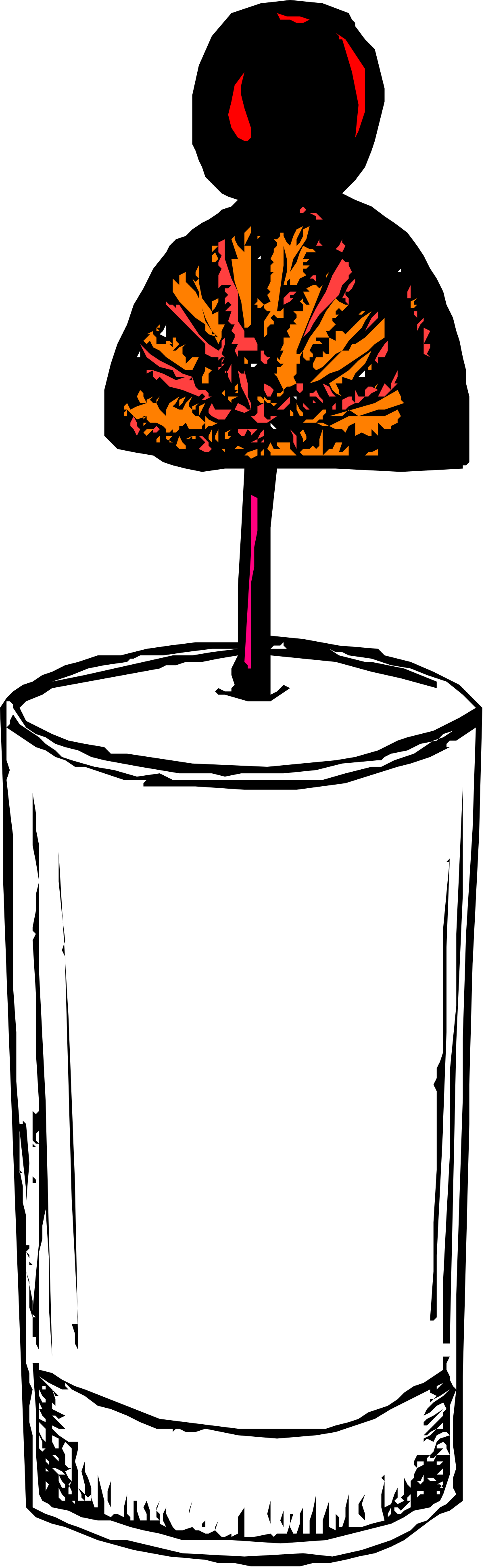 White Cup with Red Flower  Elegant Clipart for Floral Designs