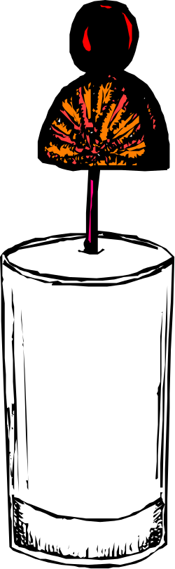 White Cup with Red Flower  Elegant Clipart for Floral Designs
