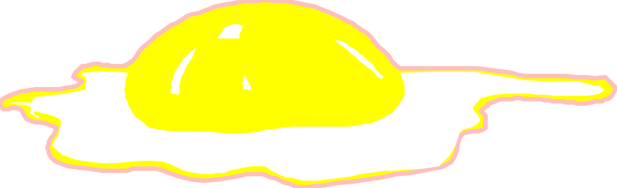Yellow Egg with White Egg Inside - Vibrant Clipart for Creative Projects