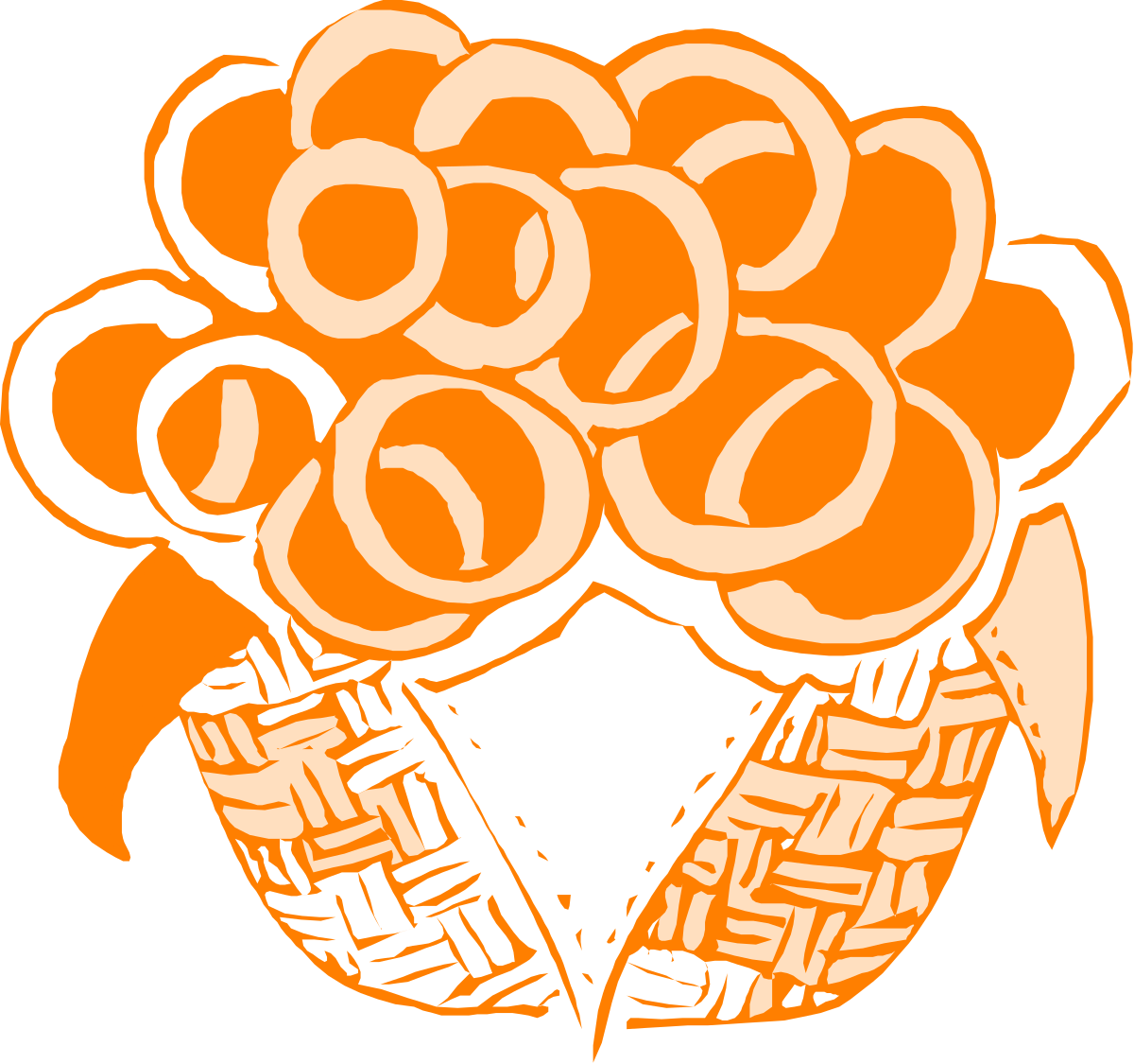 Orange Flowers Clipart Collection - Vibrant Floral Designs