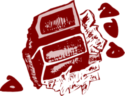 Red Car with Broken Windshield Clipart: Perfect for Illustrating Auto Accidents
