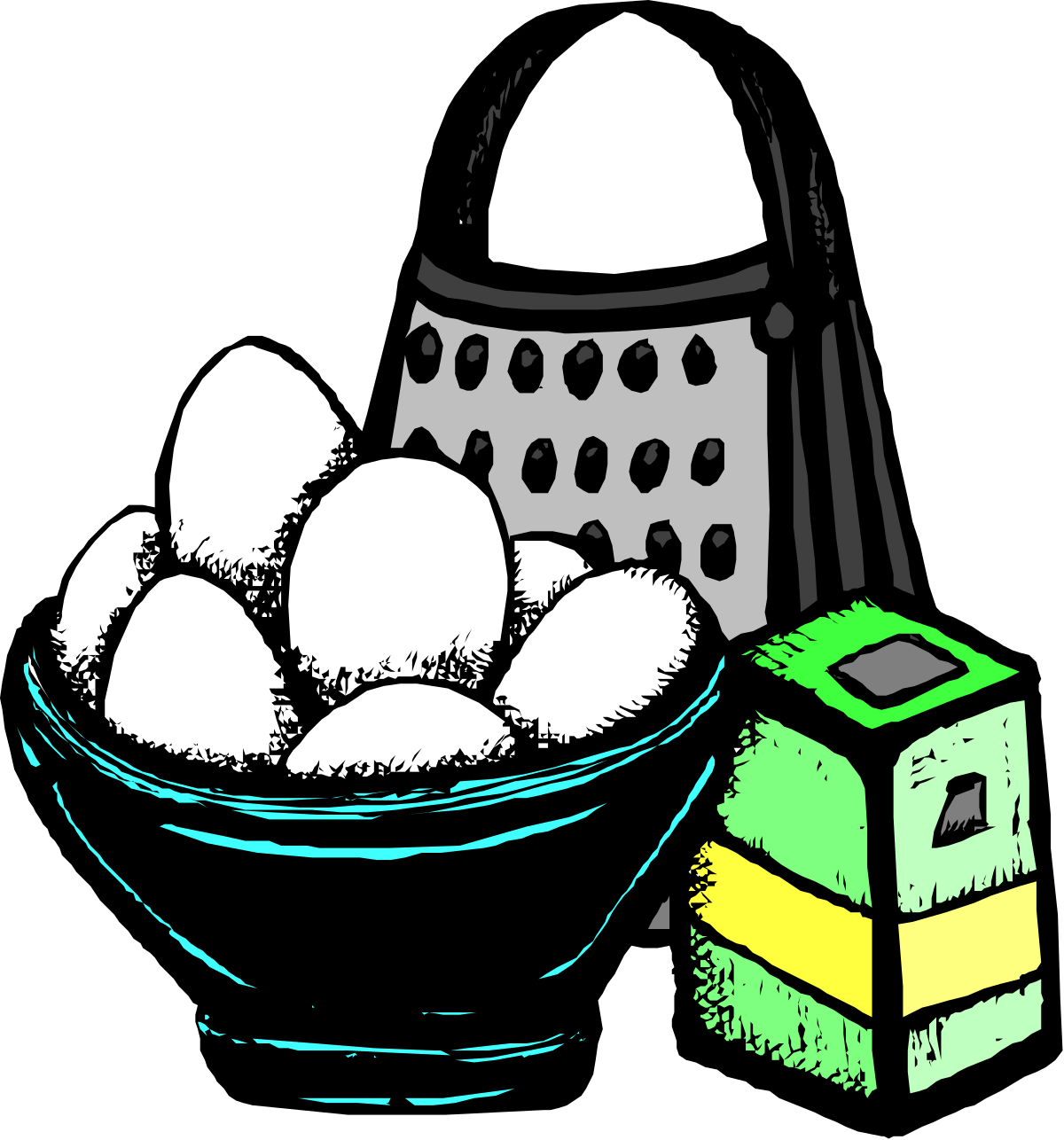 a bowl of eggs and a box of eggs clip art png transparent Bowl of Eggs and Egg Box Clipart: Fresh and Natural Illustrations