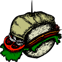 Delicious Sandwich with Tomato Clipart - Perfect for Food Blogs and Menus