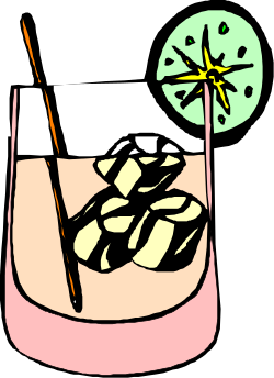 Drink with Straw and Lime Clipart - Refreshing Beverage Illustration