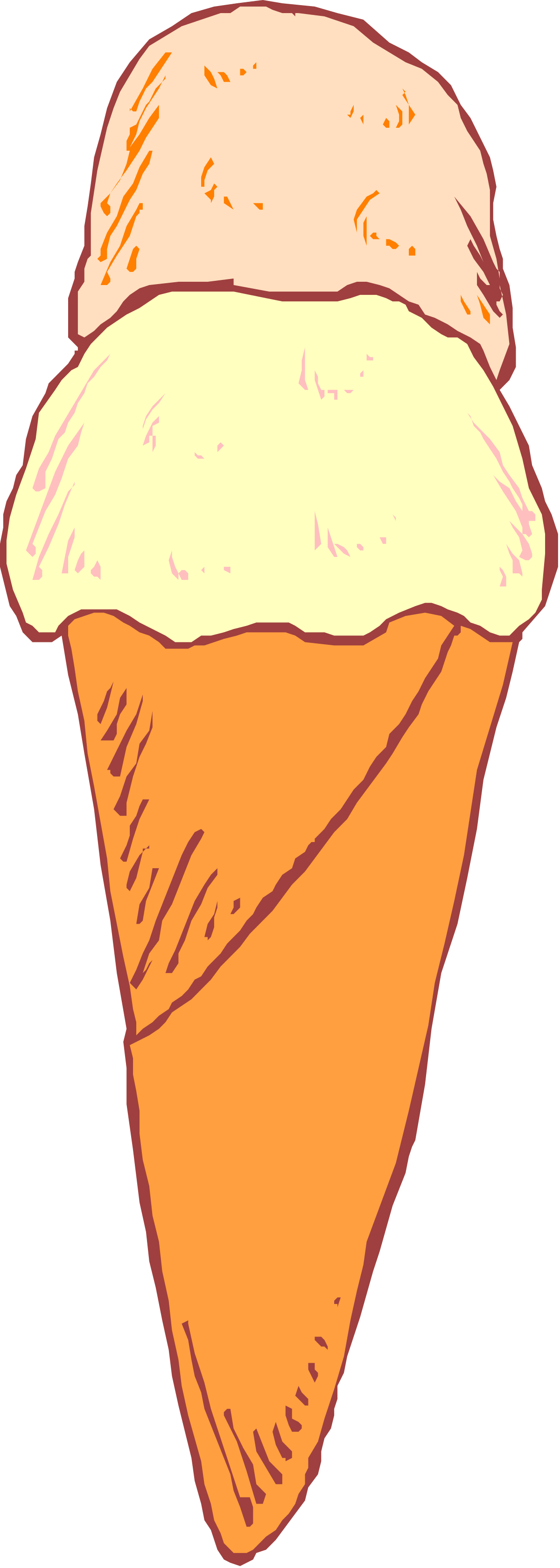 Ice Cream Cone with Whipped Cream Delight Clipart