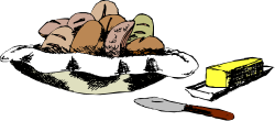 Bowl of Food with Knife Clipart - Perfect for Culinary Designs