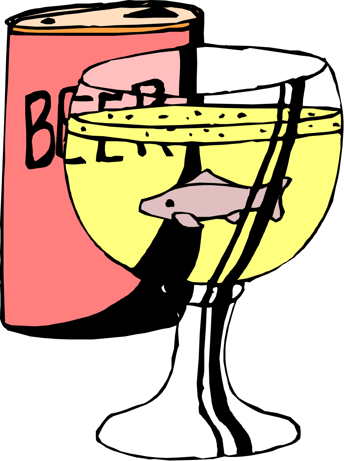Wine Glass and Beer Can Clipart: Perfect Pair for Celebrations