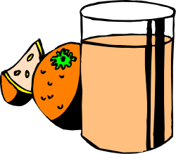 Orange Juice Clipart: Vibrant Glass with Fresh Orange Slice