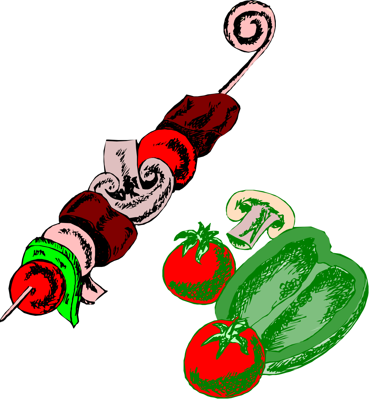 Vibrant Tomato and Pepper Clipart Collection