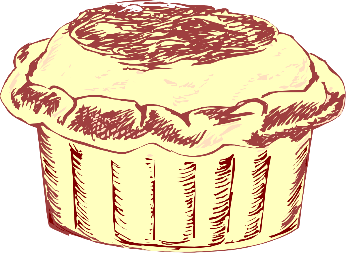 Cupcake Delight with Cream Frosting Clipart