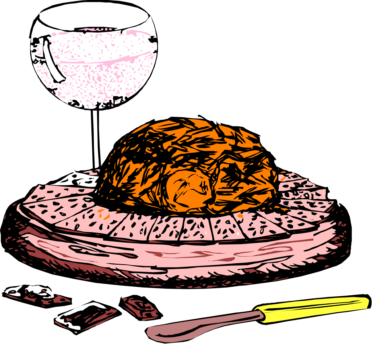 Sandwich with Fork and Knife - Delicious Clipart for Food Lovers