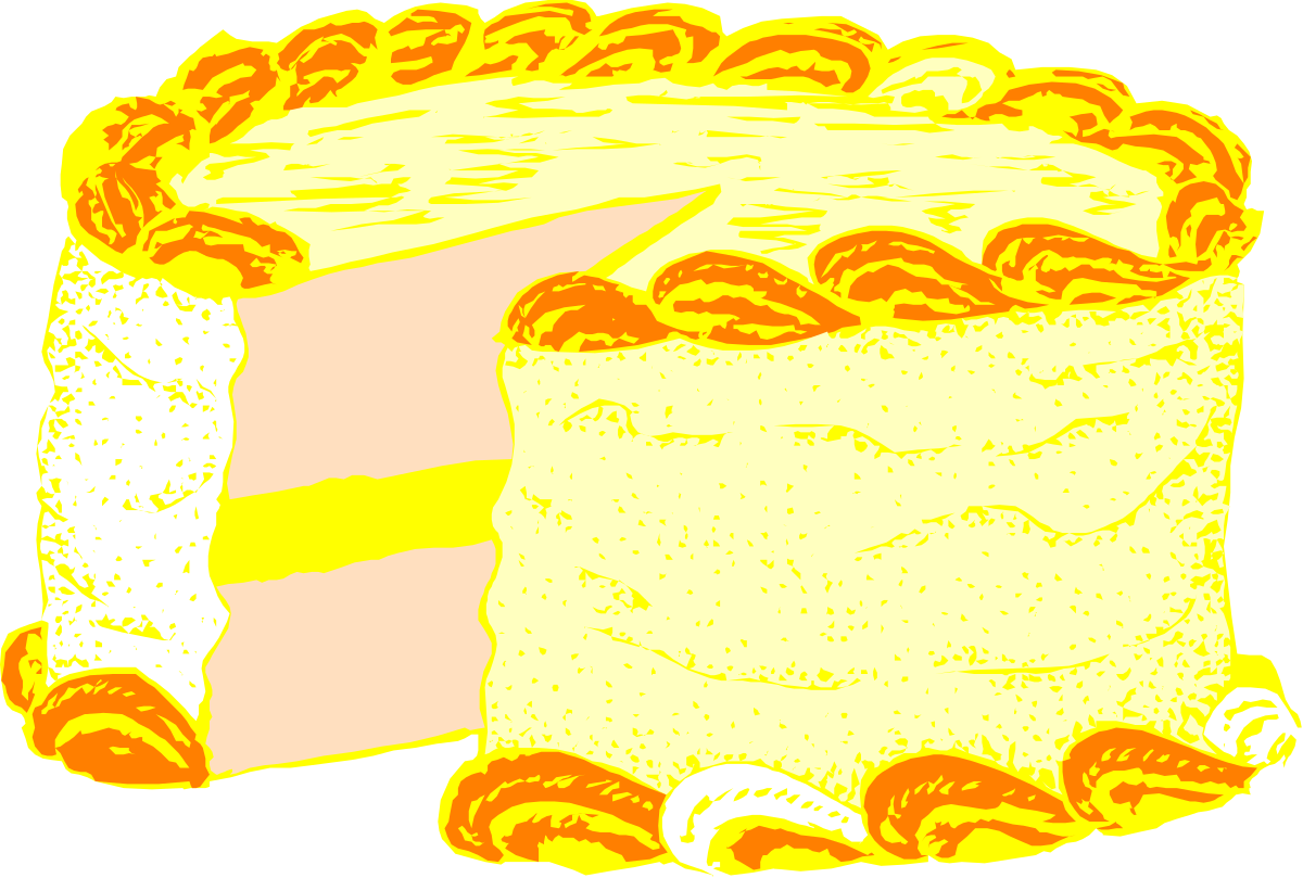 Missing Slice of Cake Clipart - Delicious Dessert Design