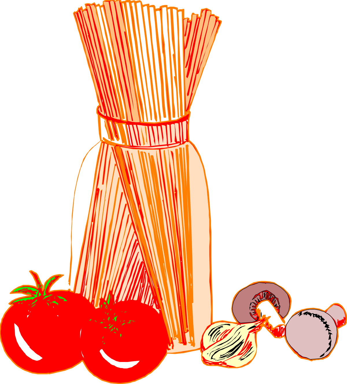 Tomatoes and Wine: Vibrant Clipart for Culinary Themes