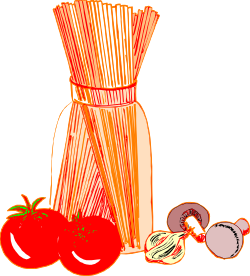 Tomatoes and Wine: Vibrant Clipart for Culinary Themes