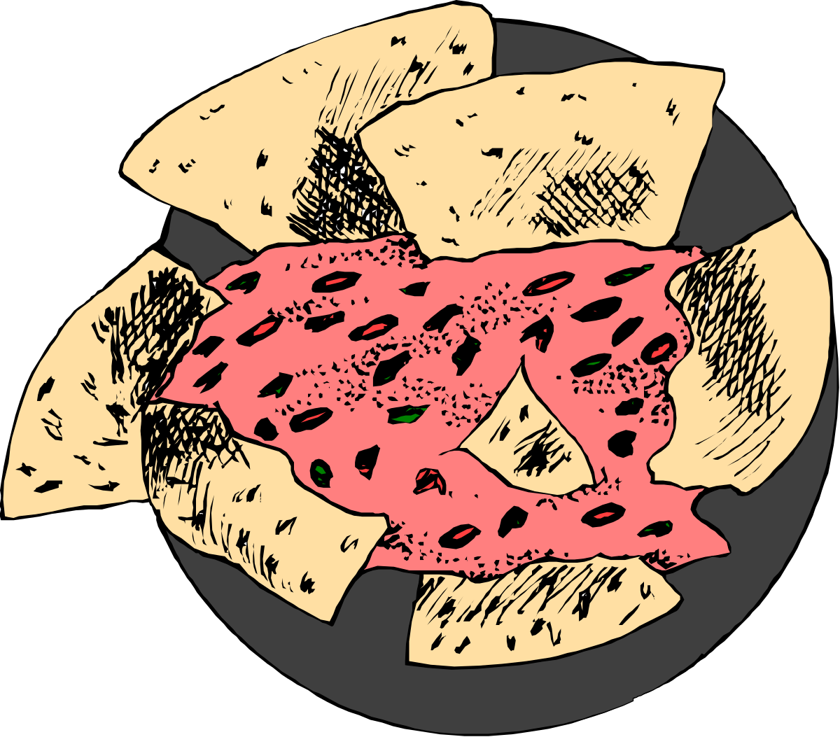 Delicious Cheese Pizza with Tomato Slices Clipart Collection