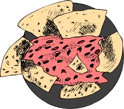 Delicious Cheese Pizza with Tomato Slices Clipart Collection
