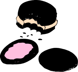 Woman in Pink Dress Standing in Darkness Clipart