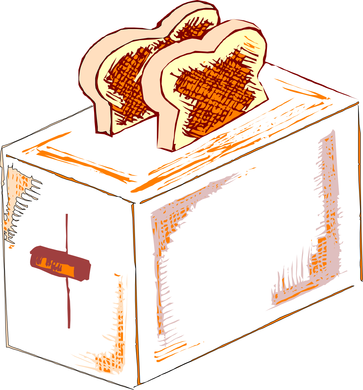 a piece of bread in a box clip art png transparent Bread Box Clipart: Delicious Loaf in a Rustic Container