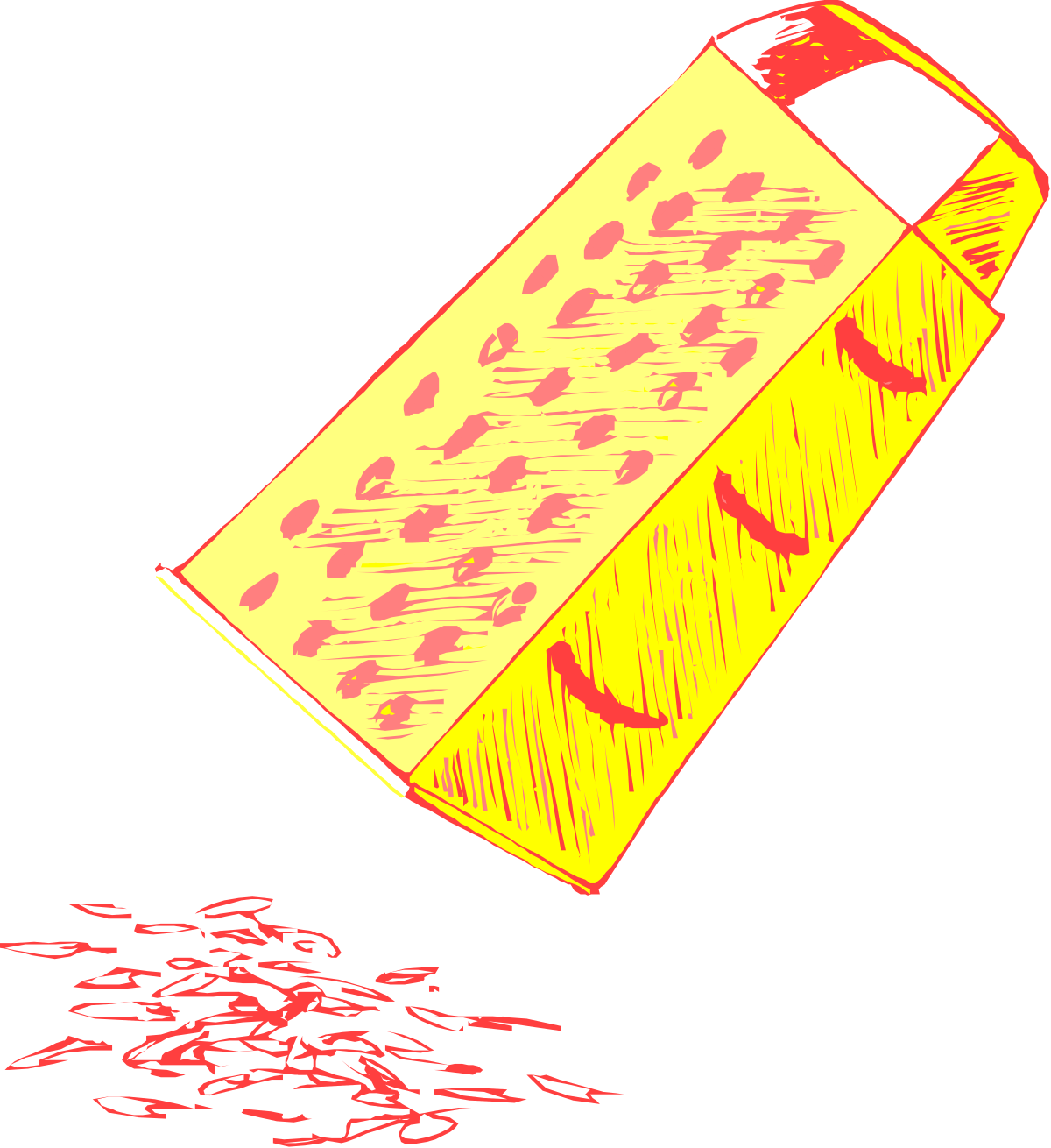 Vibrant Yellow Box with Red and White Design - Eye-Catching Clipart