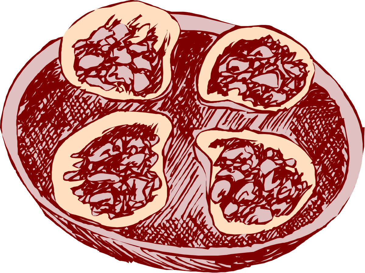 Pizza Clipart - Four Delicious Slices of Tasty Pizza