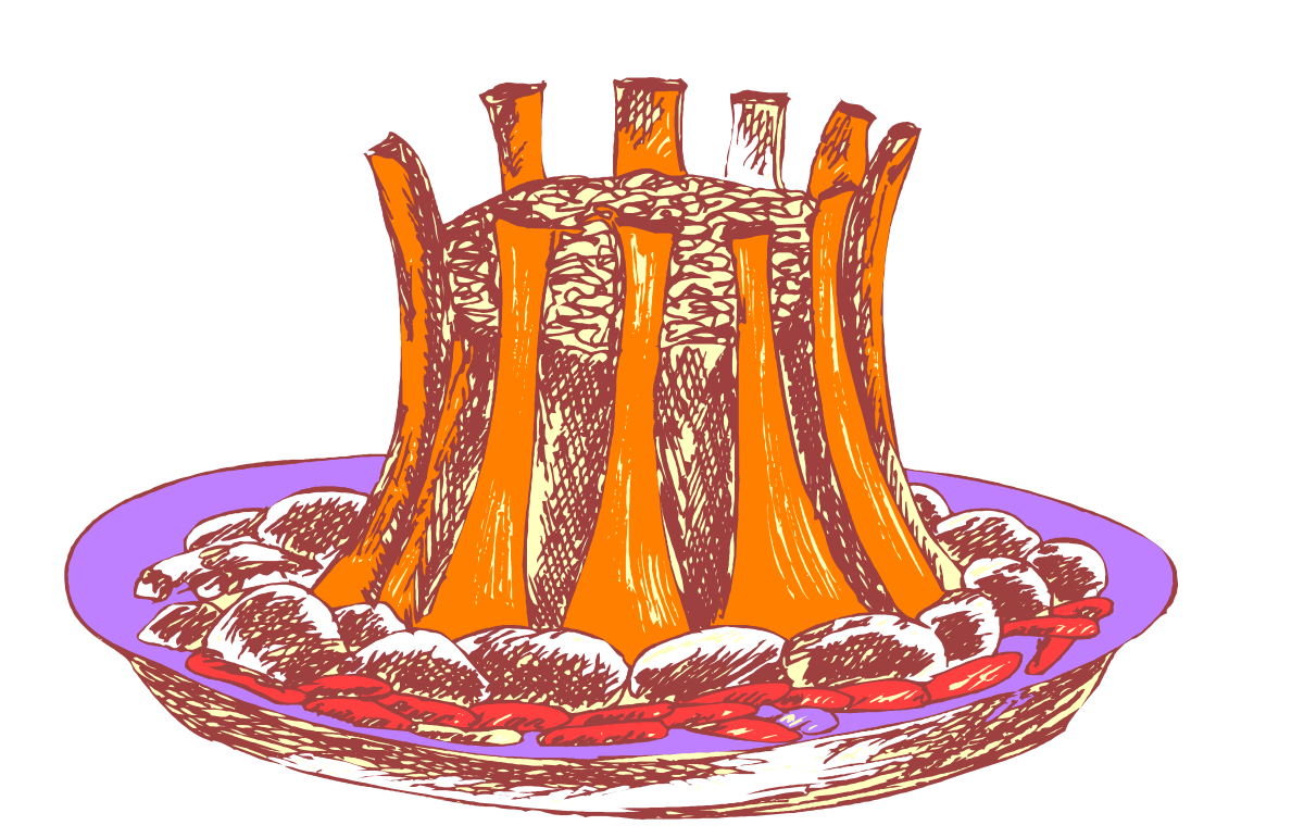 a plate with a pile of food on it clip art png transparent Food Plate Clipart: Delicious Dishes to Enhance Your Projects