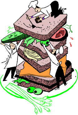 Cartoon Man Eating Sandwich - Fun Clipart for Your Projects