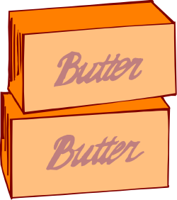 Butter Boxes Clipart: Two Delightful Butter Containers