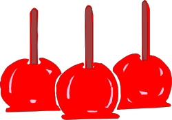 Three Red Chairs on a Black Background Clipart