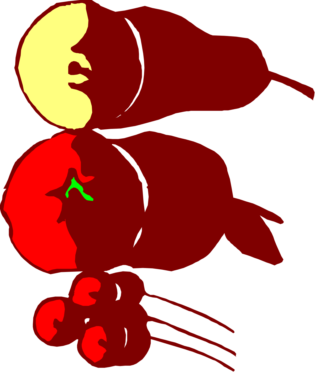 Red and Yellow Dog Clipart - Vibrant Pet Illustrations for Your Projects