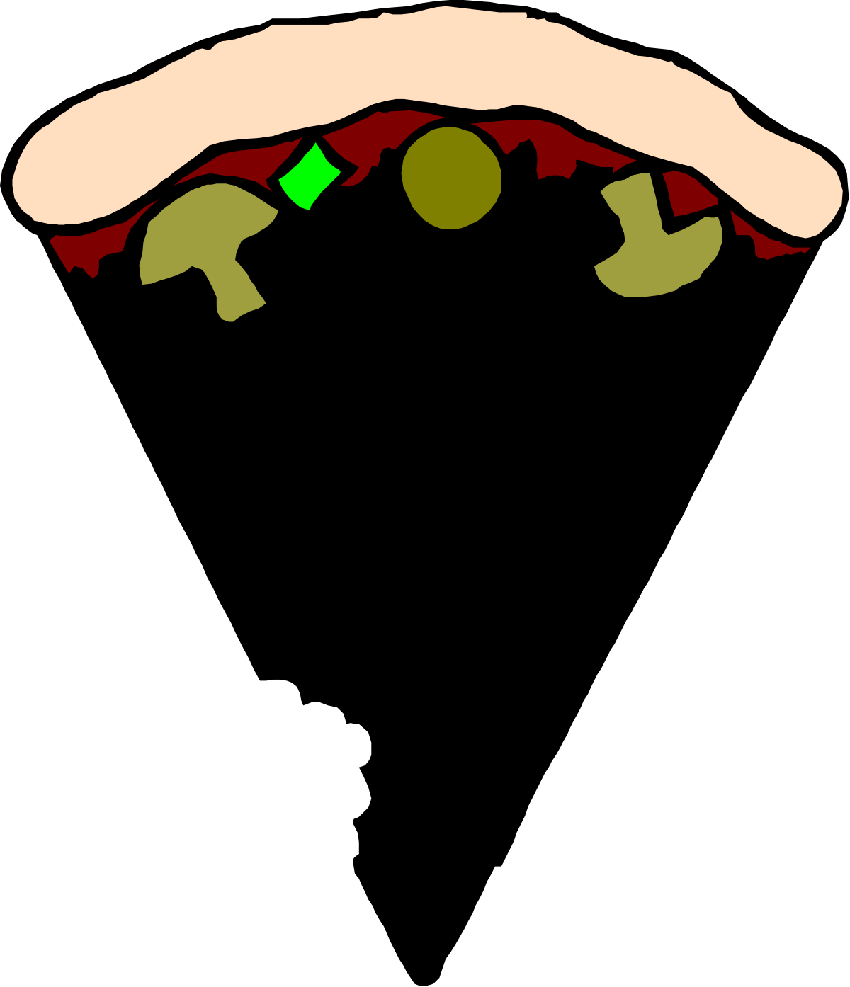 a close up of a piece of pizza clip art png transparent Close-Up Pizza Clipart: Delicious and Tempting Slice