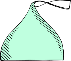Green Triangle with White Outline Clipart for Creative Projects